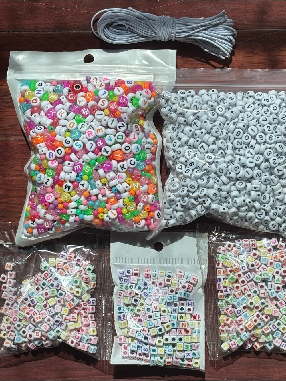 Alphabet Letter / Numeric number Beads for Jewelry Making and Crafts
